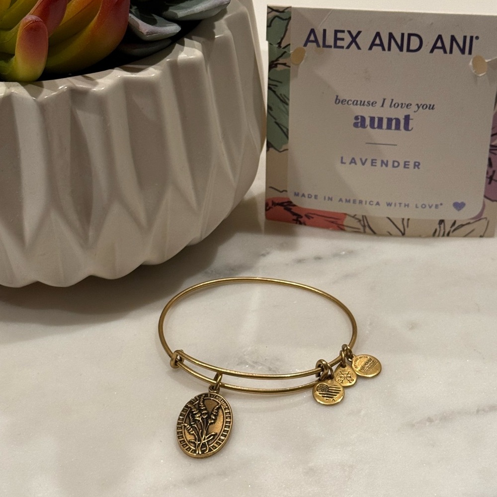 Alex and Ani Lavender Aunt bracelet